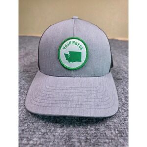 Washington State Patch Snapback Mesh Cap HAKA‎ Trucker Hat Mens OSFA Grey Green